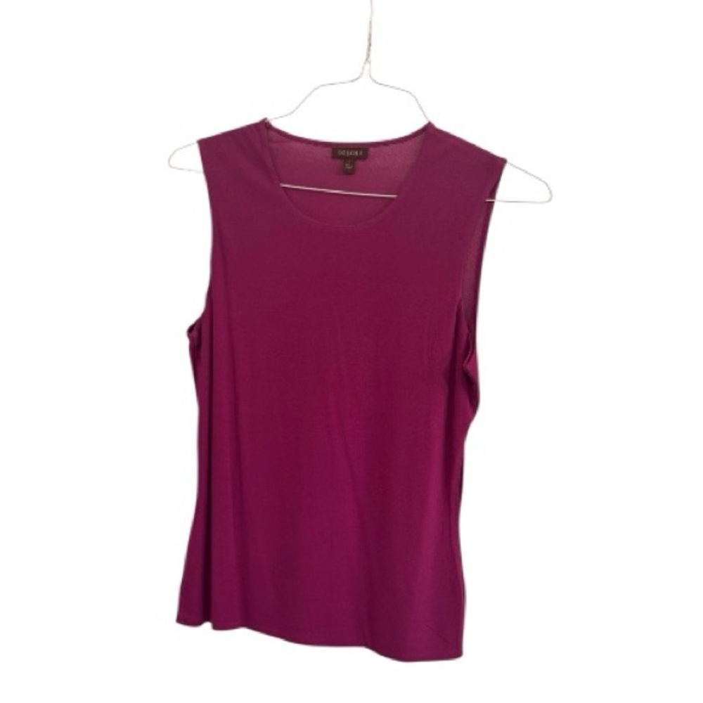 Tesori Silk Women's sleeveless Top - Rich Magenta size Small